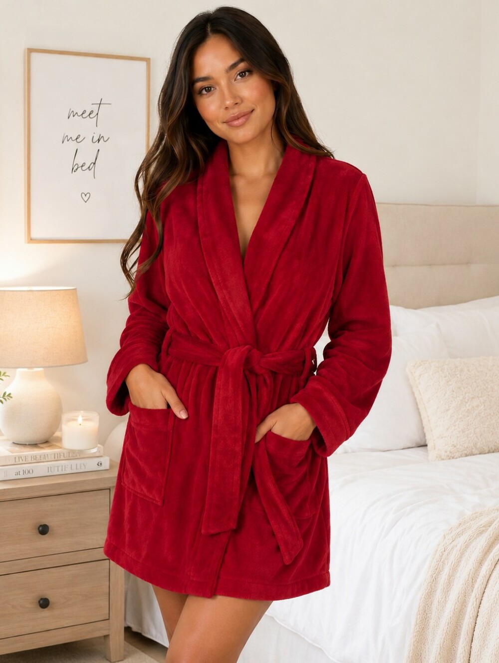Red Robe Short Soma Luxury Soft S/M NWT ❤  RETAIL $88.oo